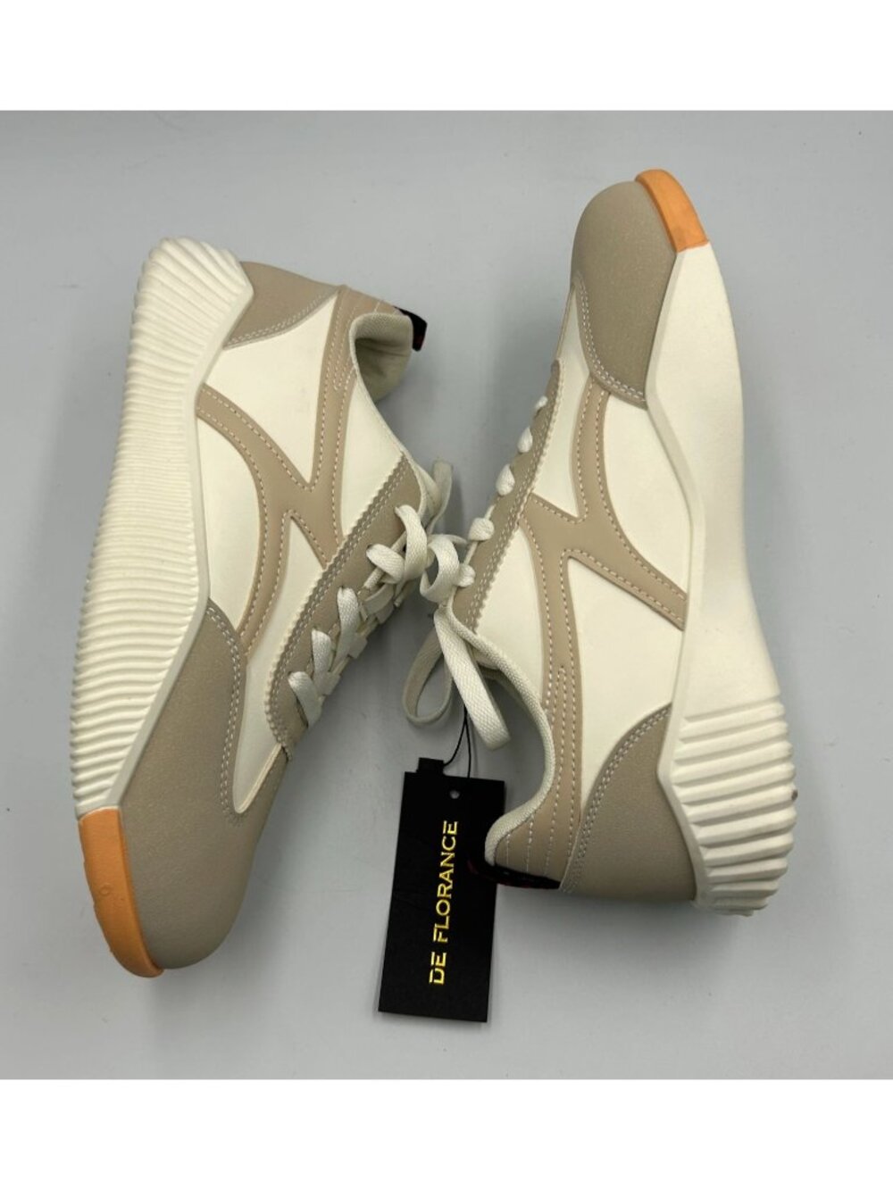 NWT De Florance Women's Beige White Cloudea Arch Support Sneakers Size 10 3330 - Picture 7 of 16